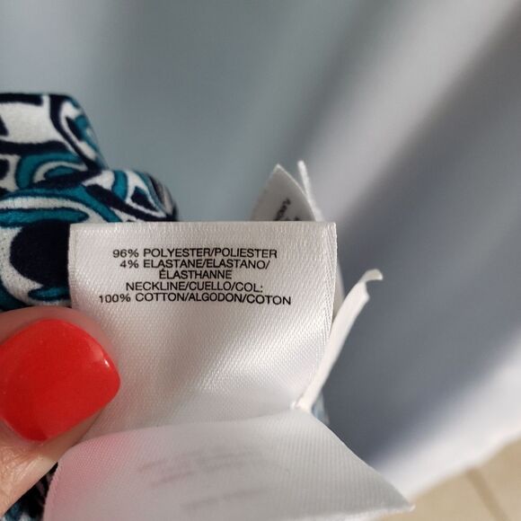 Pappagallo Blue Pattern Embroidered Tunic - Picture 4 of 5